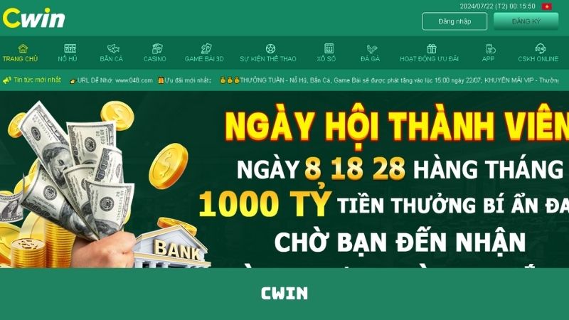 Cwin – Giao diện thân thiện, dễ sử dụng