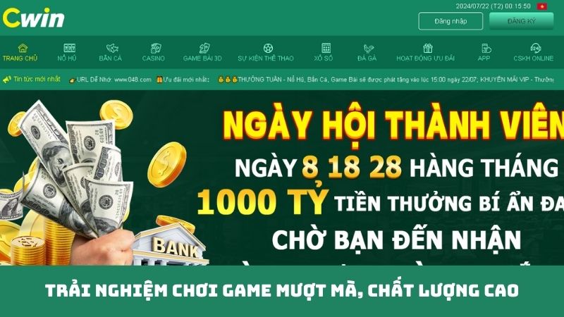 Trải nghiệm chơi game mượt mà tại CWIN